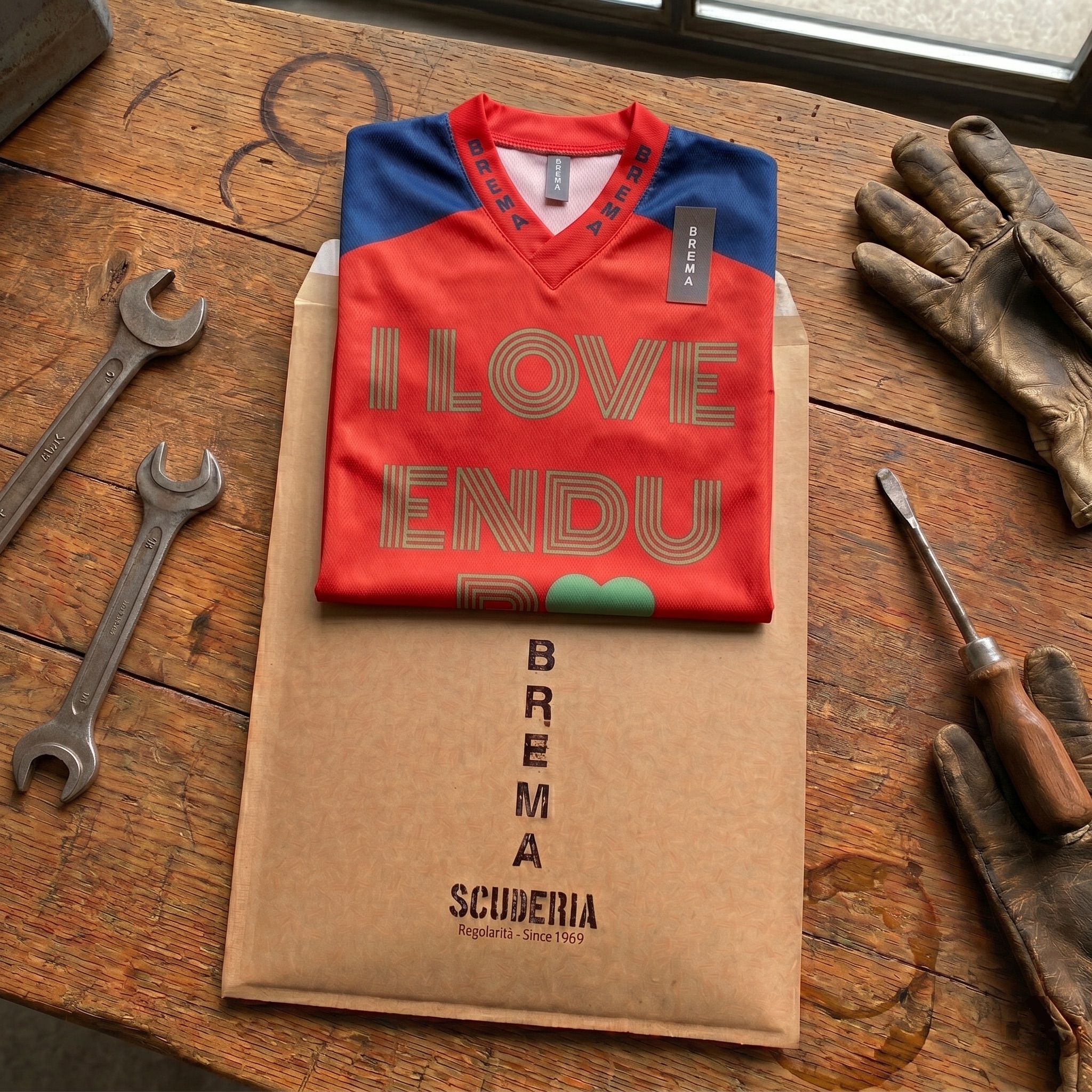 Scuderia Overshirt - Love Red/Navy - immagine 5